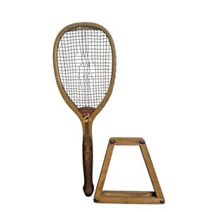 RARE Antique BULBOUS Grip Tail Victor Varsity Tomcut Wood Tennis Racket W/Club